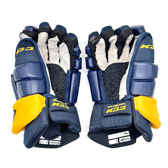 CCM HG42PP - Gants Pro Stock d'occasion (bleu marine/jaune)